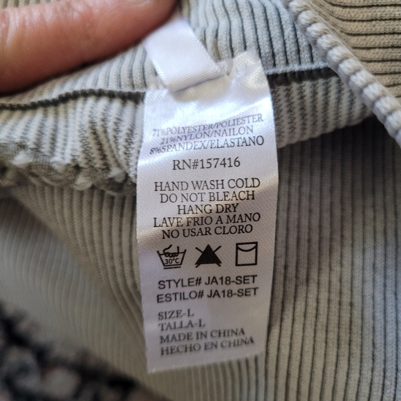 New Mix Seamless Light Gray Workout Activewear Leggings Size Women's Large - Picture 10 of 10